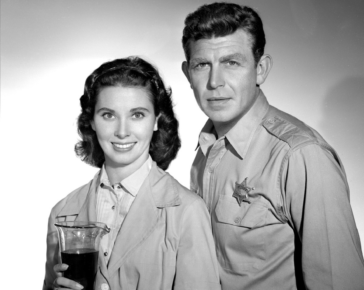 Elinor Donahue as Ellie Walker and Andy Griffith as Andy Taylor in a promotional photo for 'The Andy Griffith Show'