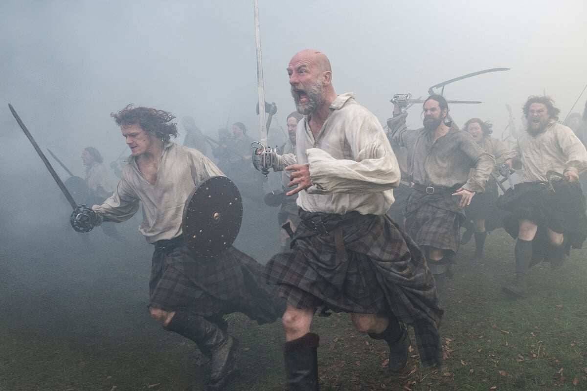 Sam Heughan and Graham McTavish in an image from season 2 of ‘Outlander’