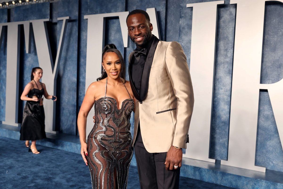 Hazel Renee and Draymond Green attend the 2023 Vanity Fair Oscar Party