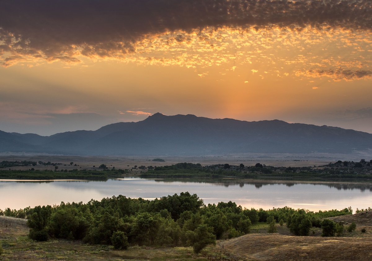 Lake Henshaw with Palomar Mountain in the background