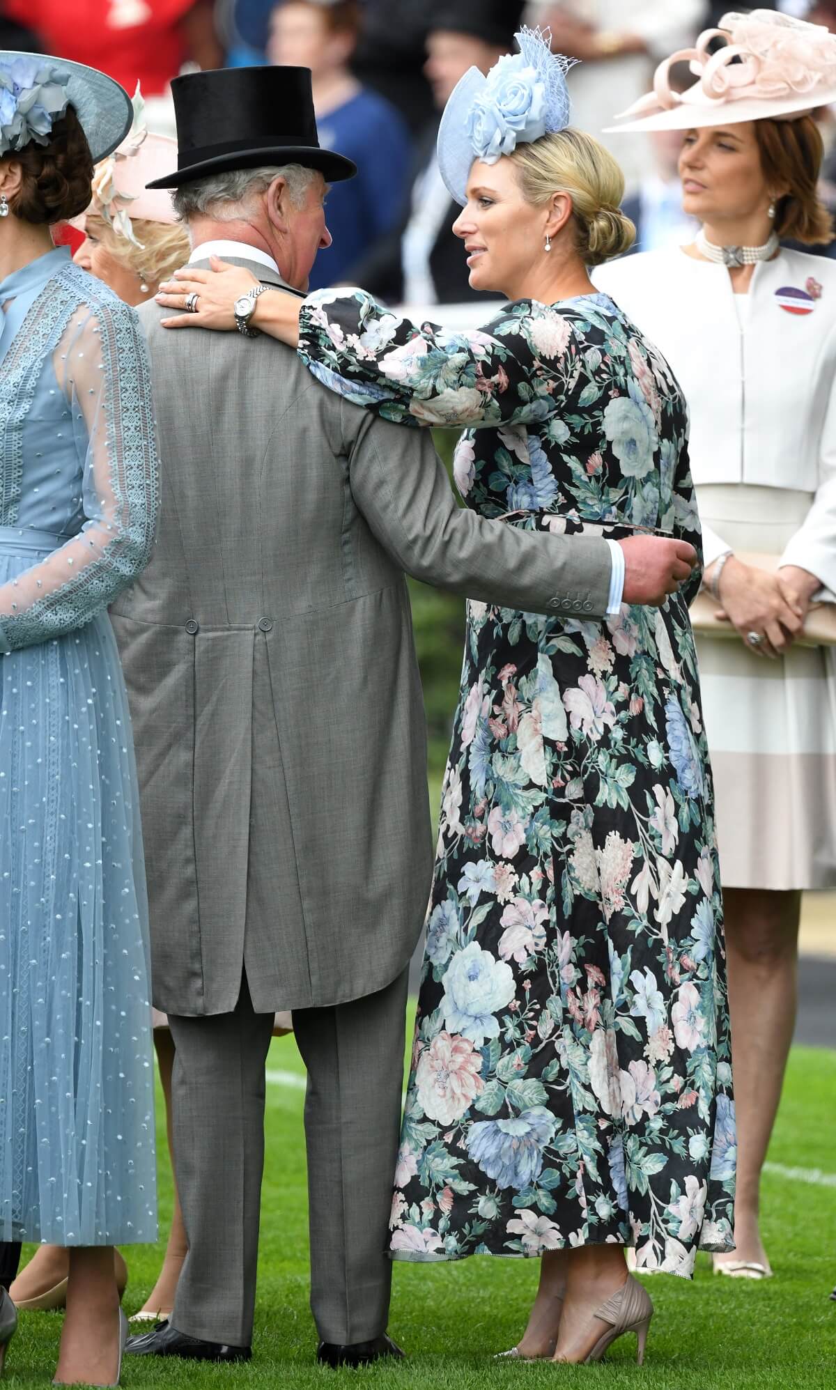 KIng Charles III and Zara Tindall attend day one of Royal Ascot