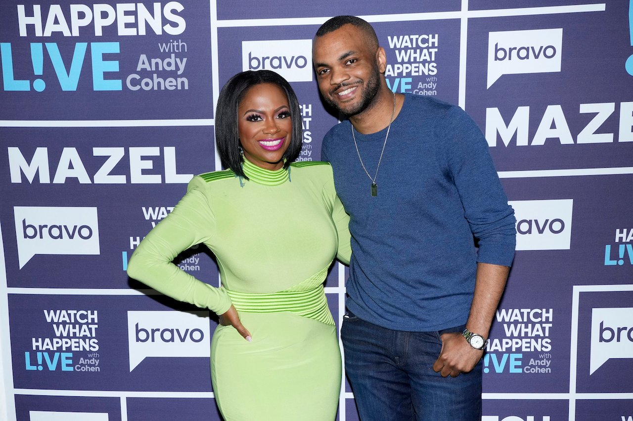 Kandi Burruss and DonJuan Clark at 'Watch What Happens Live;' Clark works with Burruss as her general manager of her business affairs