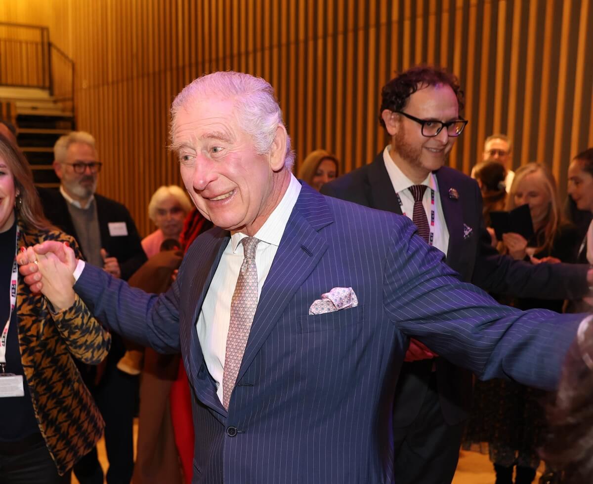 King Charles III dances at a pre-Chanukah reception for Holocaust survivors at the JW3 Community Centre