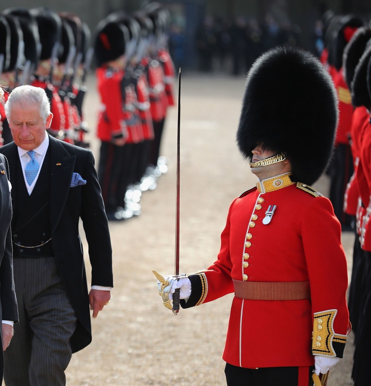 King Charles III during a Ceremonial Welcome on Horse Guards Parade in London