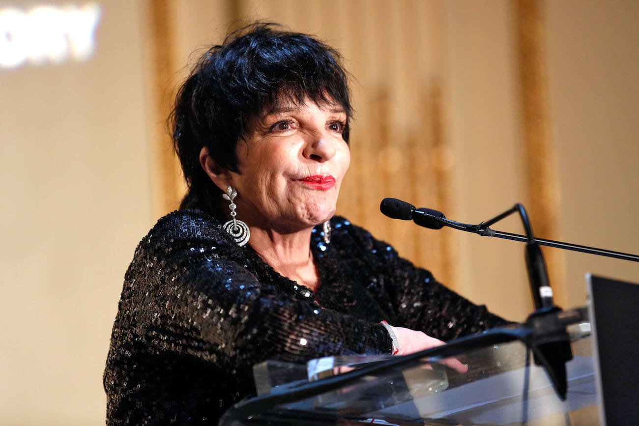 Liza Minnelli speaking at an event in New York City in 2013.