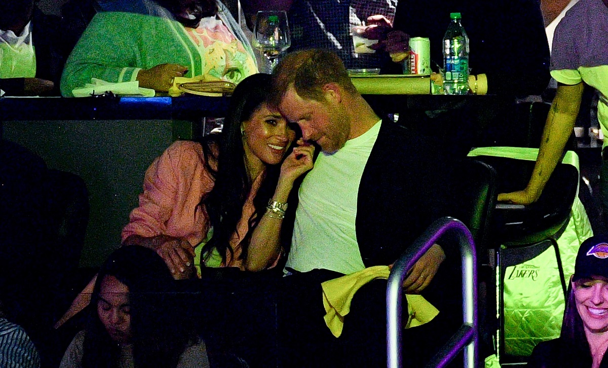 Meghan Markle and Prince Harry attend a basketball game between the Los Angeles Lakers and the Memphis Grizzlies