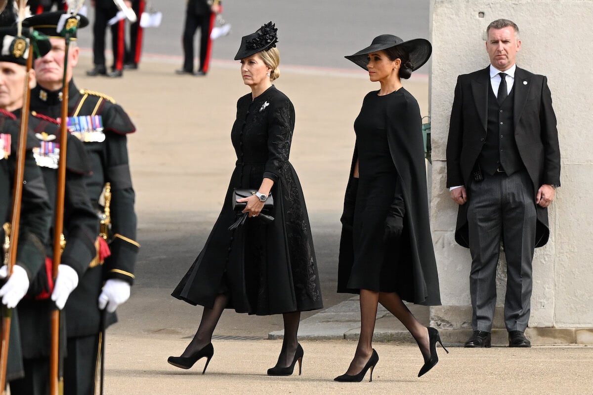 Meghan Markle, who is missing 'positive PR' with coronation outfit by skipping the ceremony, with Sophie, Duchess of Edinburgh