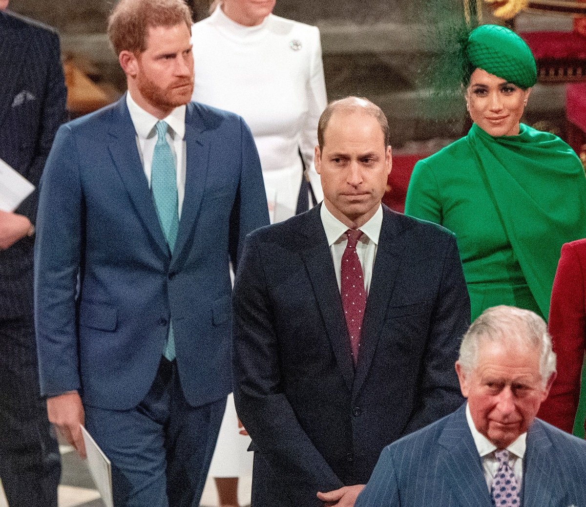 Members of the royal family at Westminster Abbey the day of Prince Harry and Meghan Markle's last royal engagement months after the Sandringham Summit