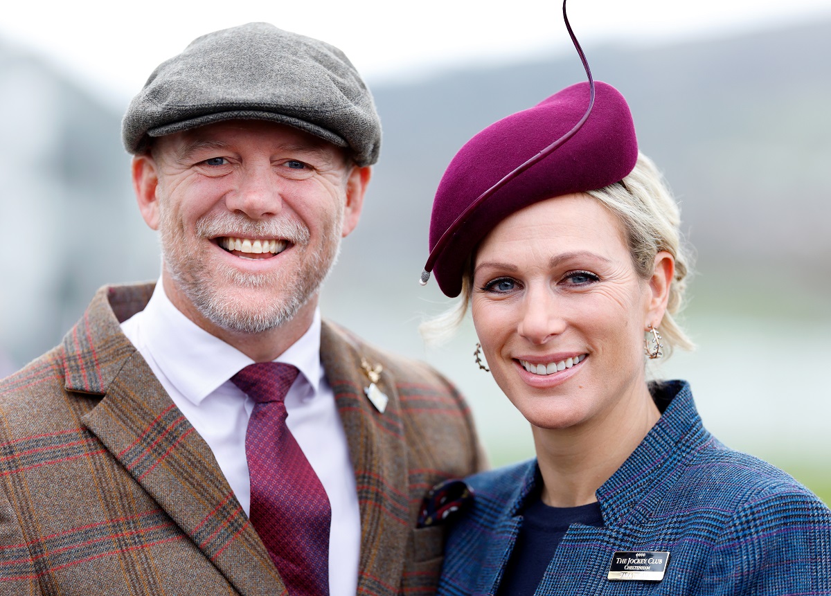 Mike Tindall and Zara Tindall attend day 3 'St Patrick's Thursday' of the Cheltenham Festival