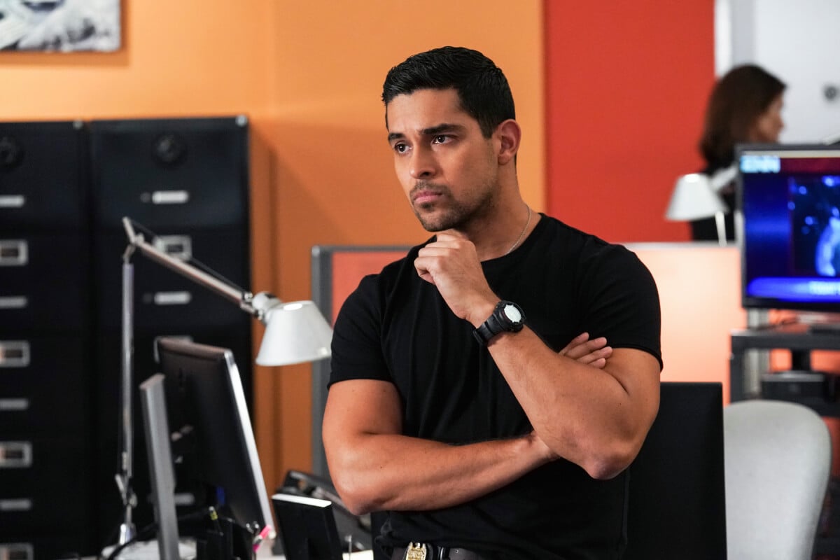 NCIS star Wilmer Valderrama on the set as Nick Torres