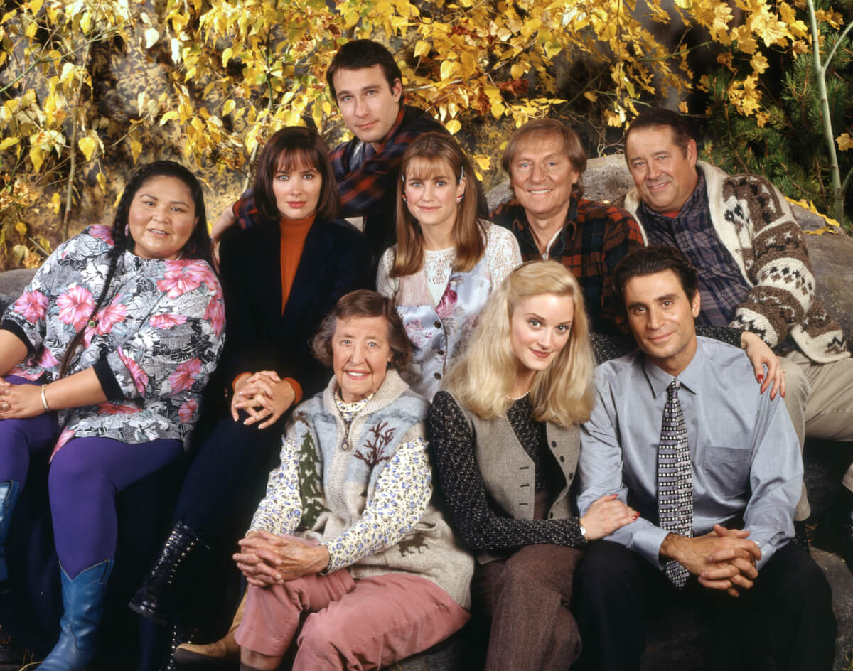 Cast members of 'Northern Exposure' sitting together