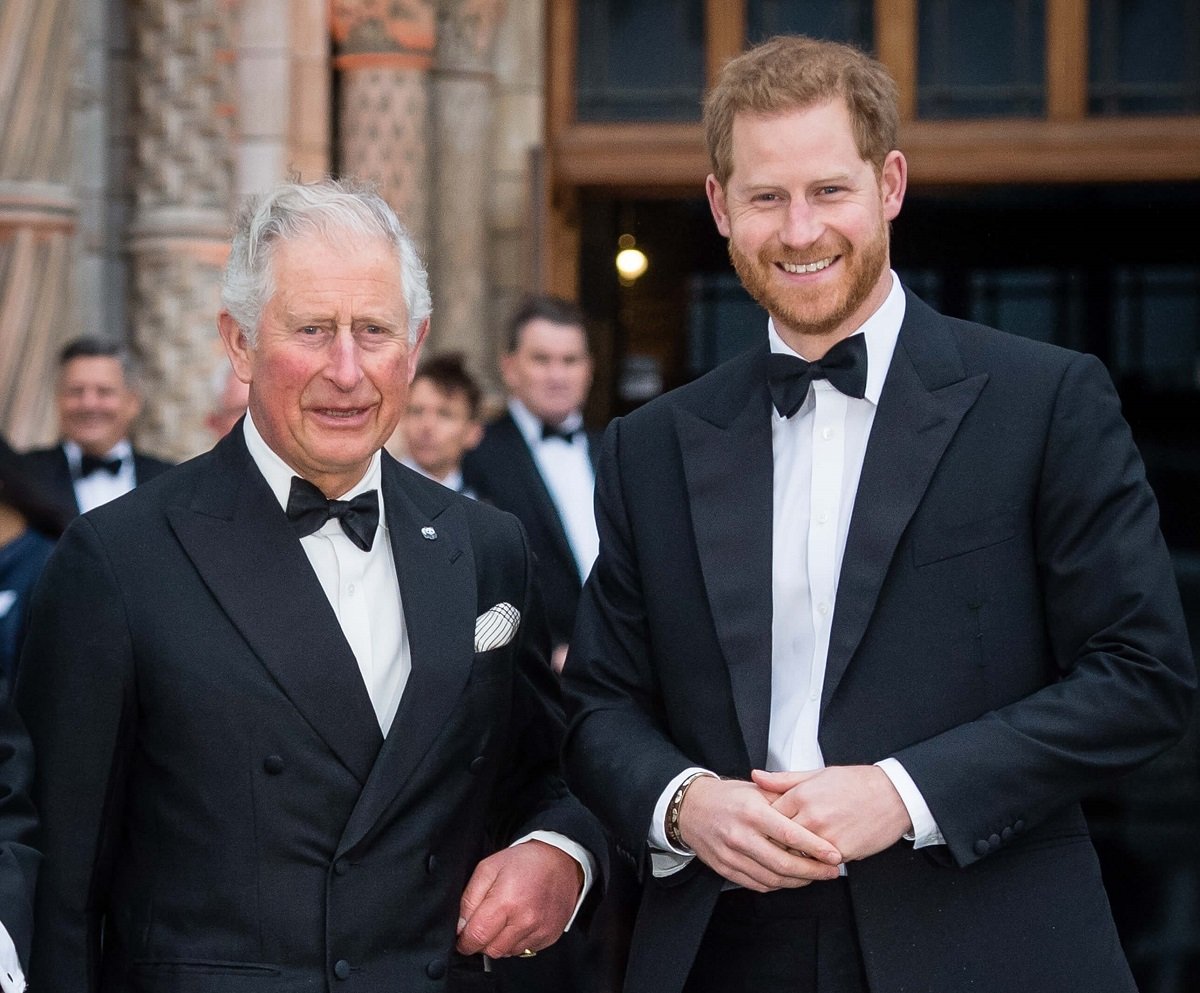Now-King Charles and Prince Harry attending the Our Planet global premiere together in 2019