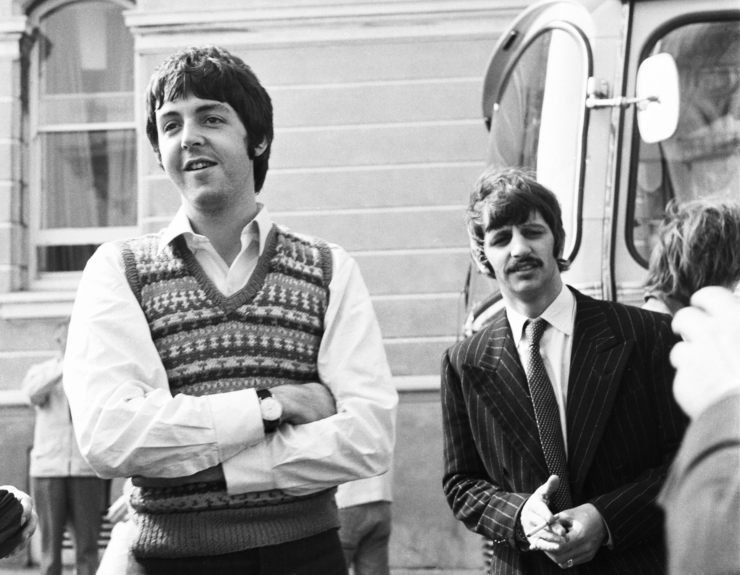 Paul McCartney and Ringo Starr on the Magical Mystery Tour