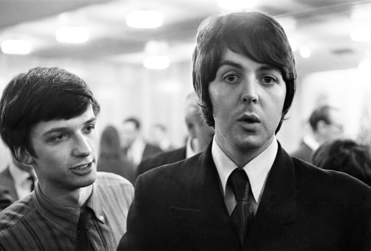 Paul McCartney at a press conference in 1968.