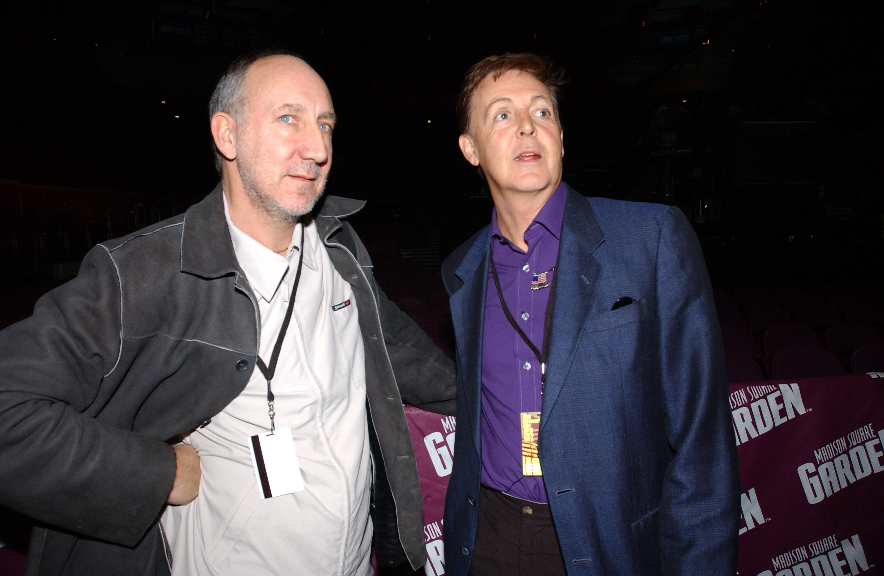Pete Townshend and Paul McCartney at Madison Square Garden in New York City