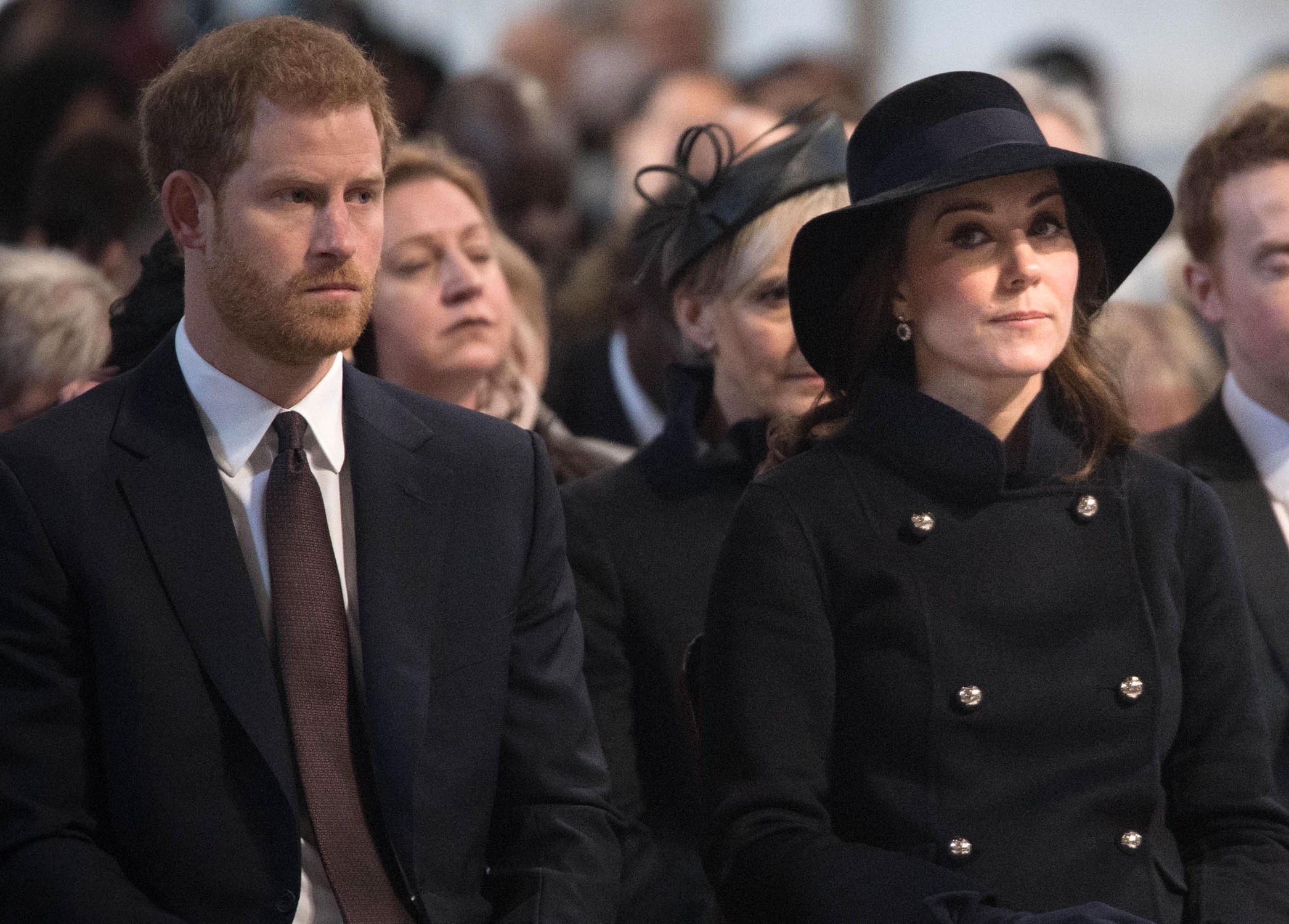 Prince Harry and Kate Middleton attend the Grenfell Tower National Memorial Service at St Paul's Cathedral