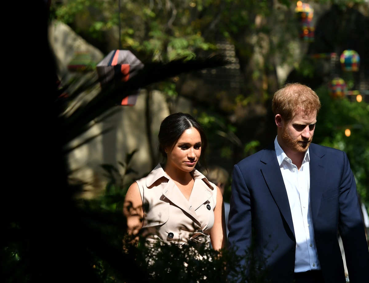Prince Harry and Meghan Markle arriving at the Creative Industries and Business Reception in South Africa
