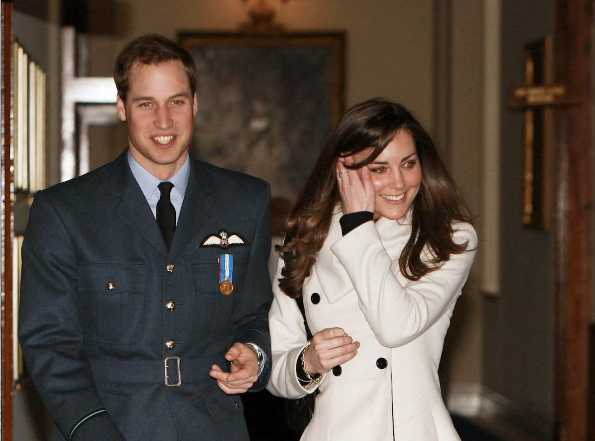 Prince William walks with Kate Middleton in 2008