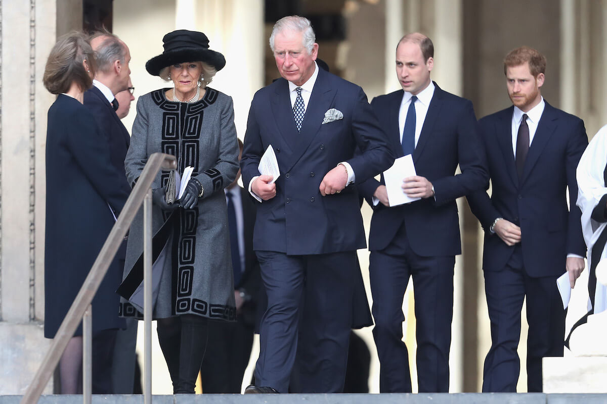 Princes William and Harry, who reportedly have different reactions to Camilla becoming queen, with Camilla Parker Bowles and King Charles