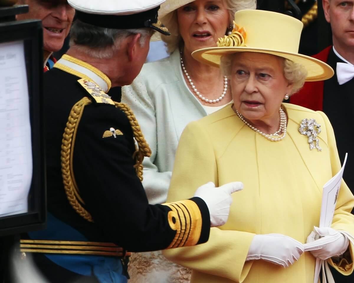 Queen Elizabeth II ready to depart for the procession to Buckingham Palace following Prince William and Kate Middleton's wedding