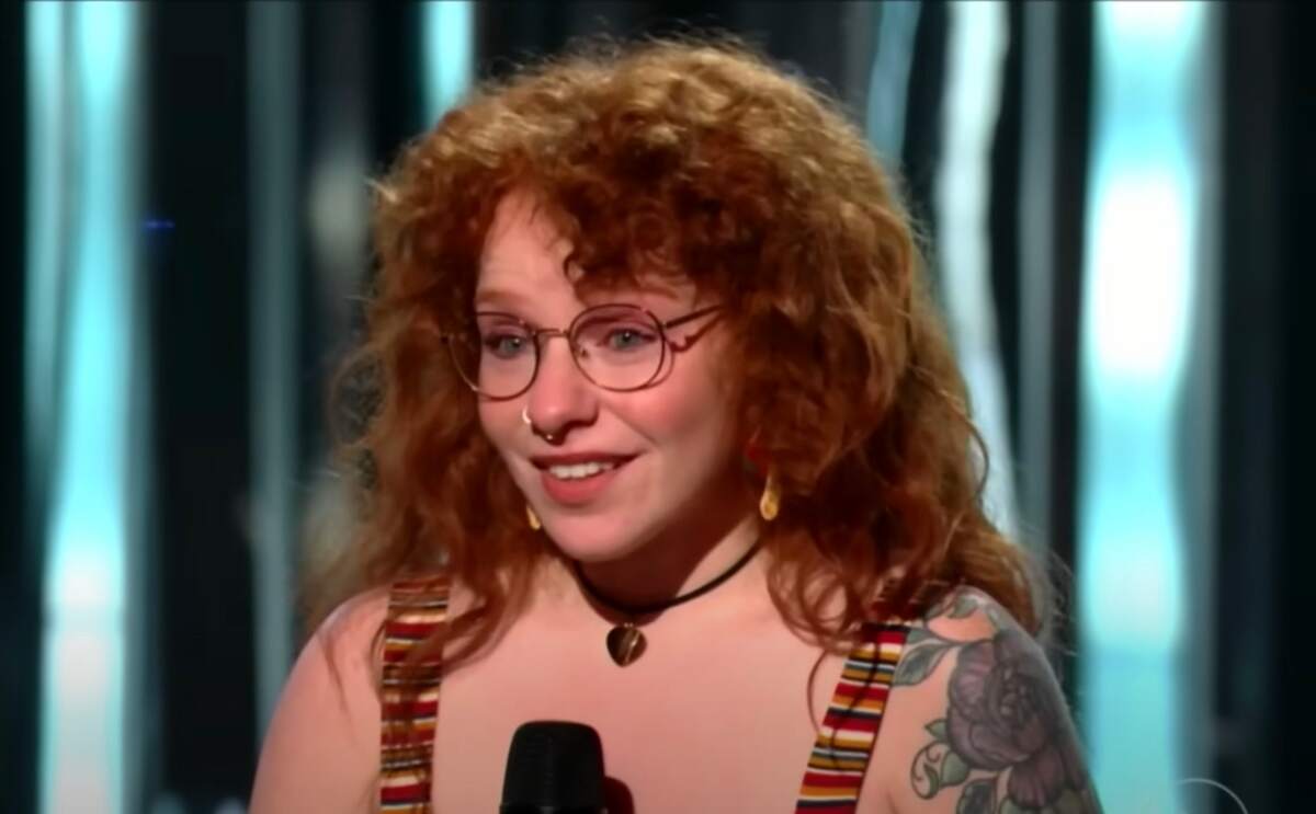 Sara Beth Liebe speaks to the judges on American Idol