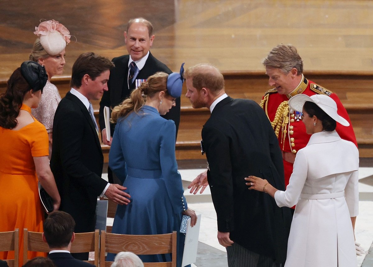 Sophie (formerly the Countess of Wessex), Prince Edward, Prince Harry, Meghan Markle and other members of the royal family attend a National Service of Thanksgiving