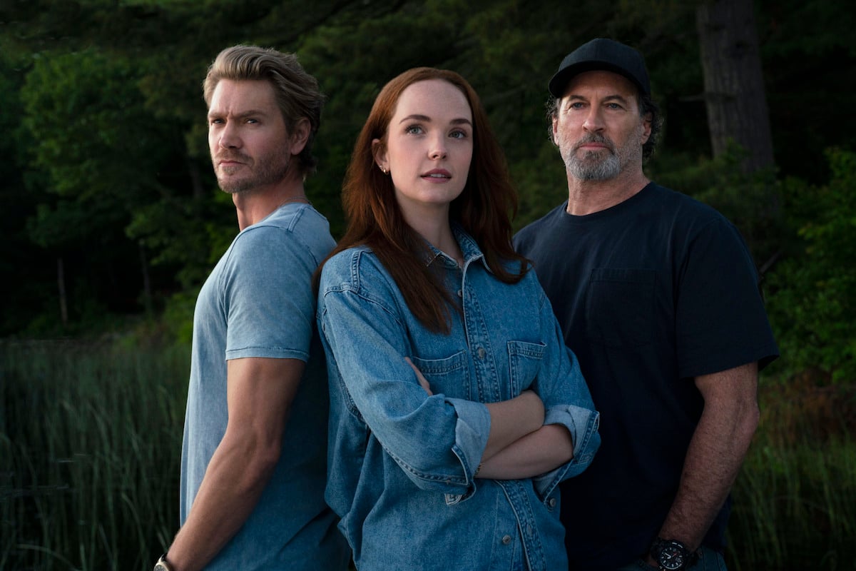 Chad Michael Murray, Morgan Kohan, and Scott Patterson in a promo image for 'Sullivan's Crossing'