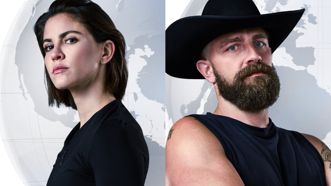 KellyAnne Judd and Ben Driebergen posing for 'The Challenge: World Championship' cast photos