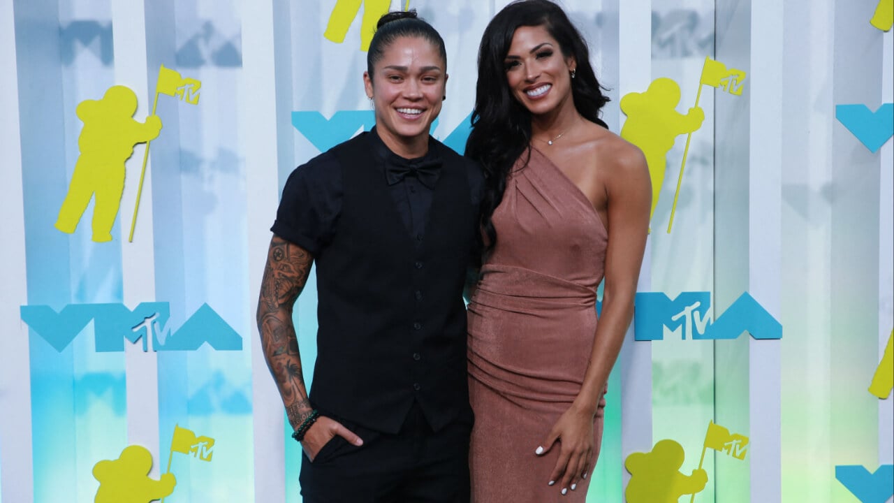 Nany Gonzalez and Kaycee Clark arrive for the MTV Video Music Awards