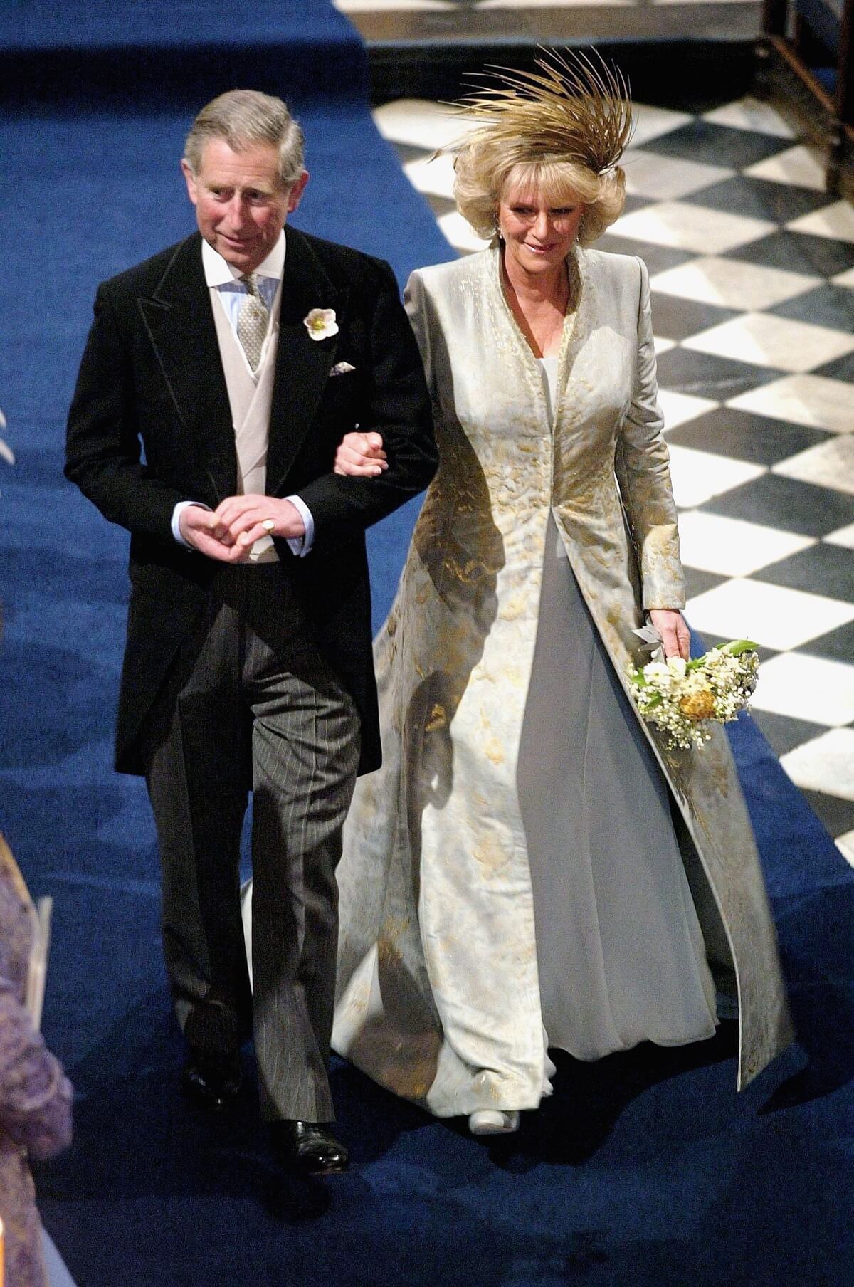 Then-Prince Charles and Camilla Parker Bowles attend the Service of Prayer and Dedication blessing their marriage at Windsor Castle