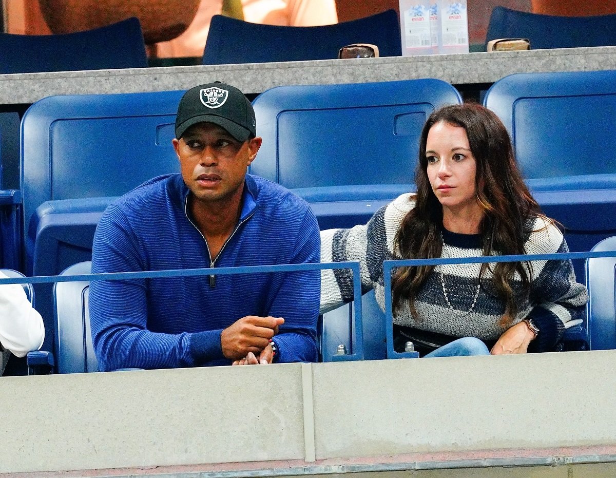 Tiger Woods and Erica Herman attend the tennis U.S. Open together