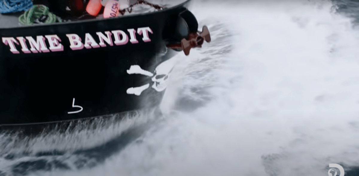 The bow of the Time Bandit in crashing waves in 'Deadliest Catch' 