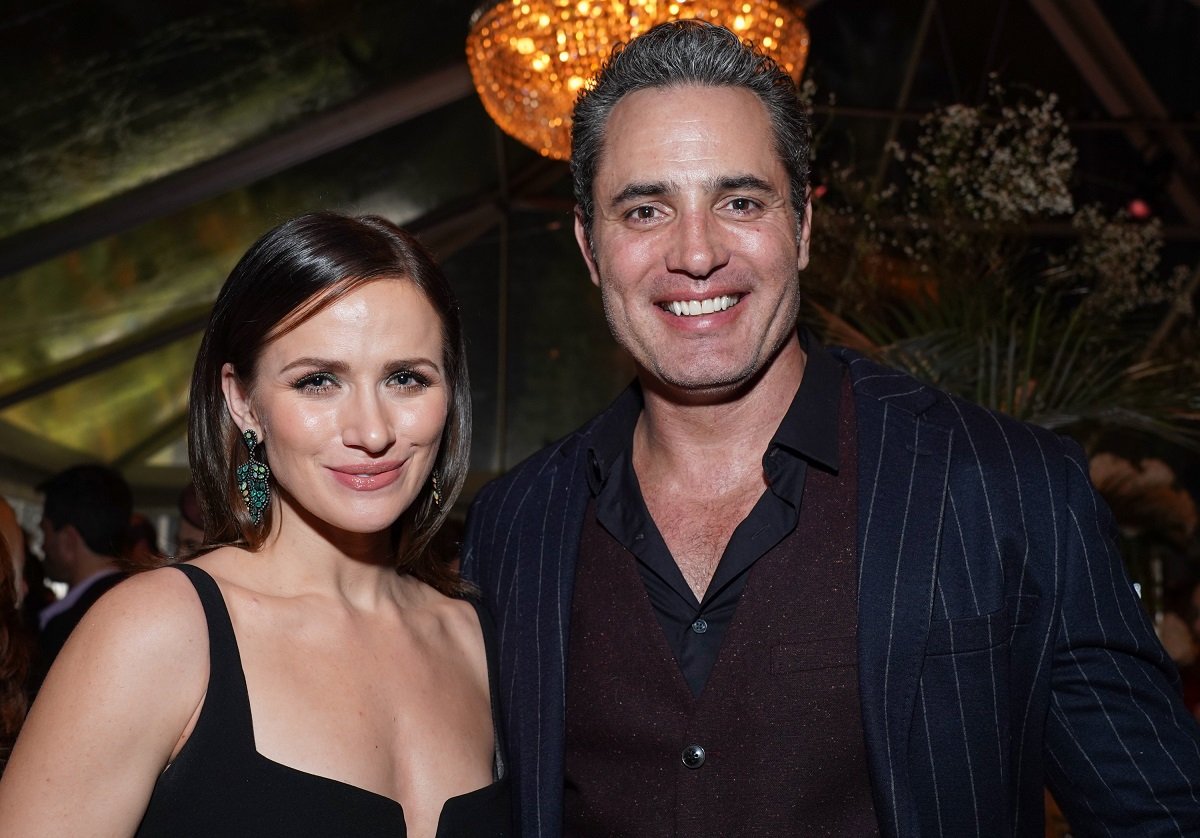 Hallmark star Shantel VanSanten and 'Days of Our Lives' actor Victor Webster posing together during a red carpet appearance.
