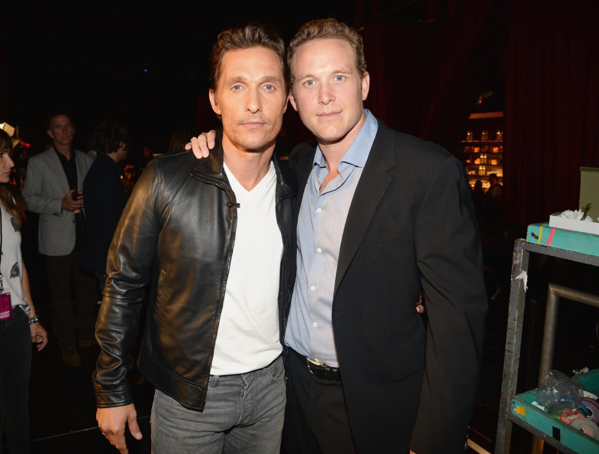 Yellowstone star Cole Hauser and Matthew McConaughey attend Spike TV's "Guys Choice 2014" at Sony Pictures Studios on June 7, 2014 in Culver City, California