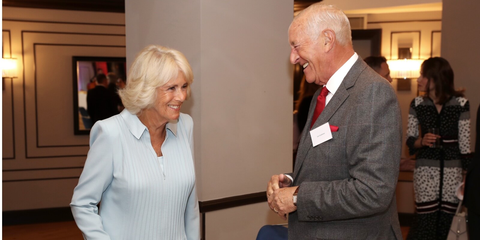 Camilla Parker Bowles and Len Goodman at a charity event in 2019.