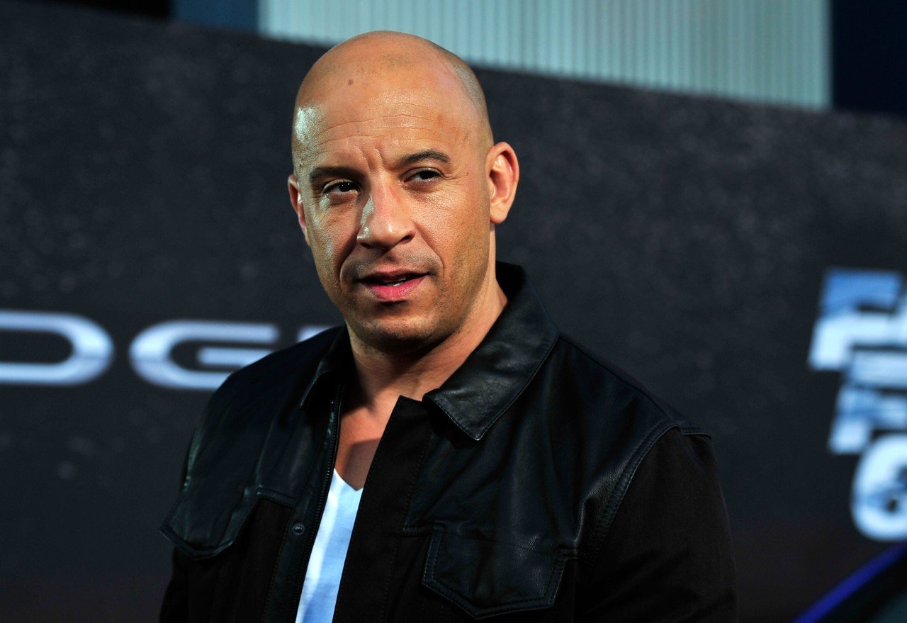 Vin Diesel poses during a media event.