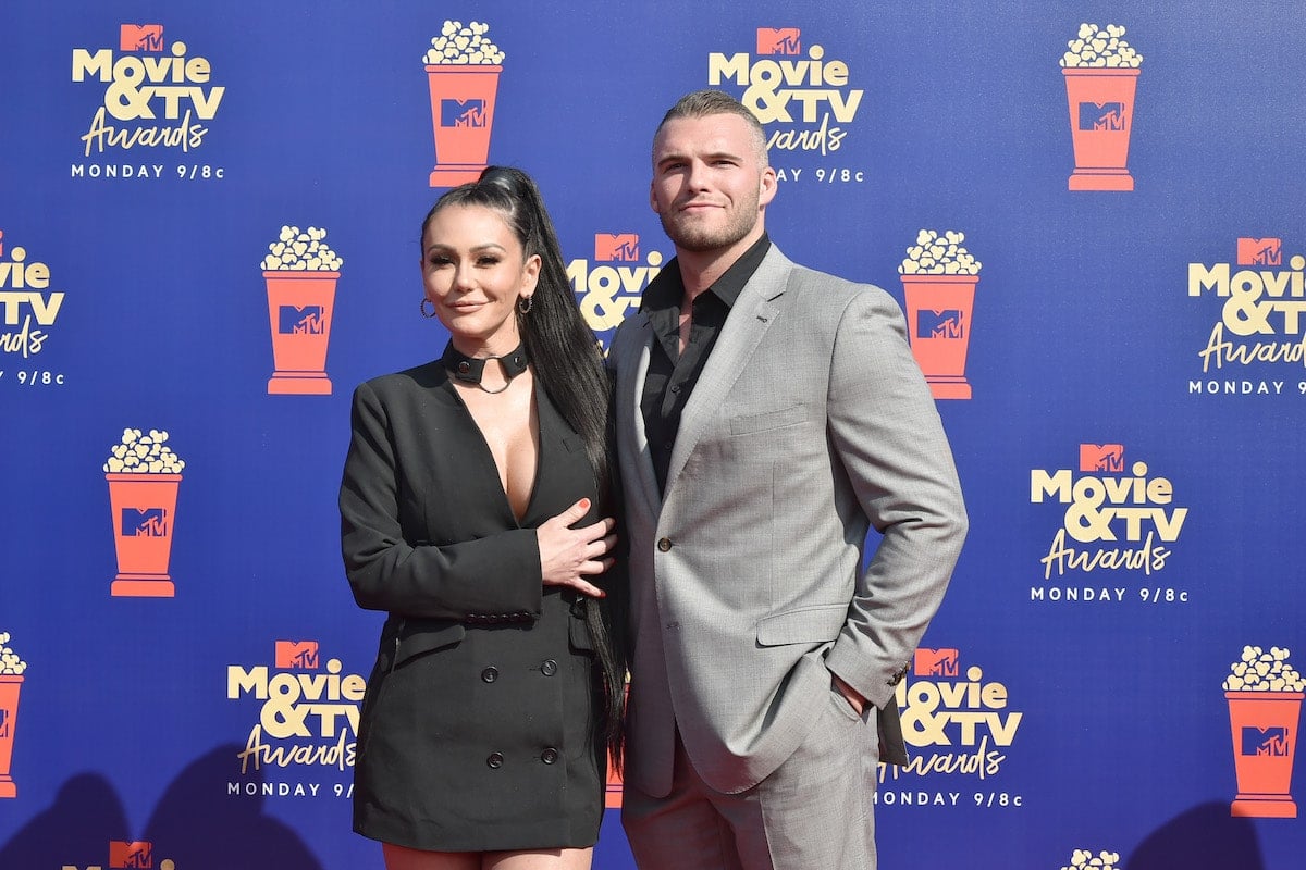 Jenni 'JWoww' Farley and Zack '24' Carpinello, who are still planning their wedding, in 2019.