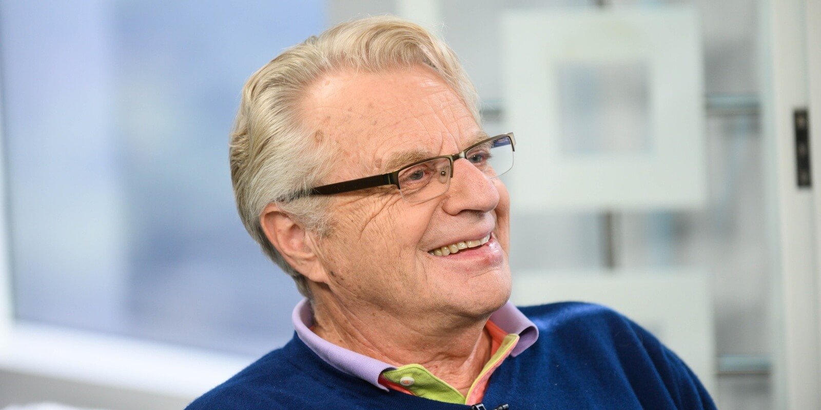 Jerry Springer, photographed in 2019 on the set of 'Daily Pop.'