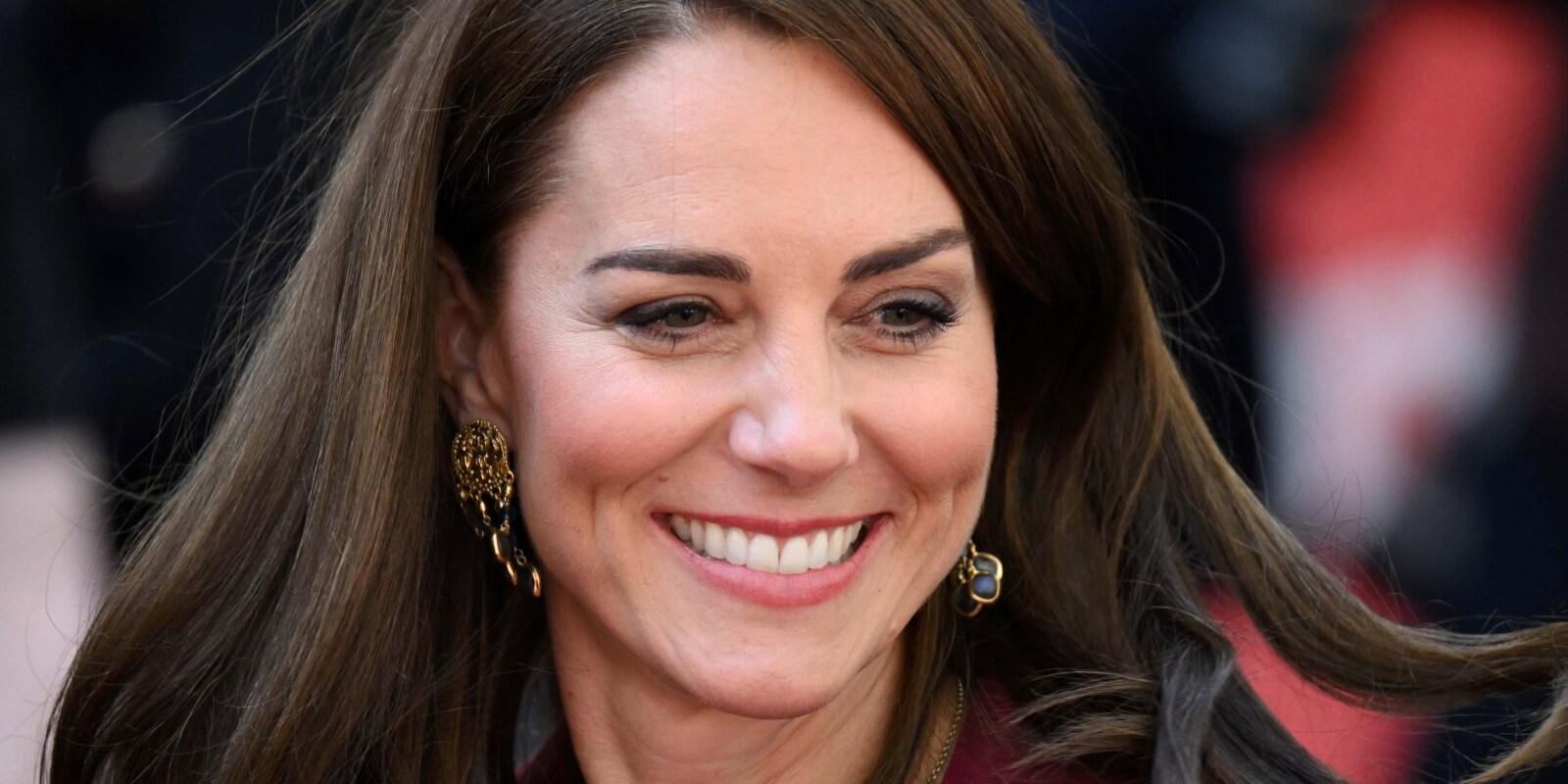 Kate Middleton smiles during a royal engagement in Birmingham, England in April 2023.