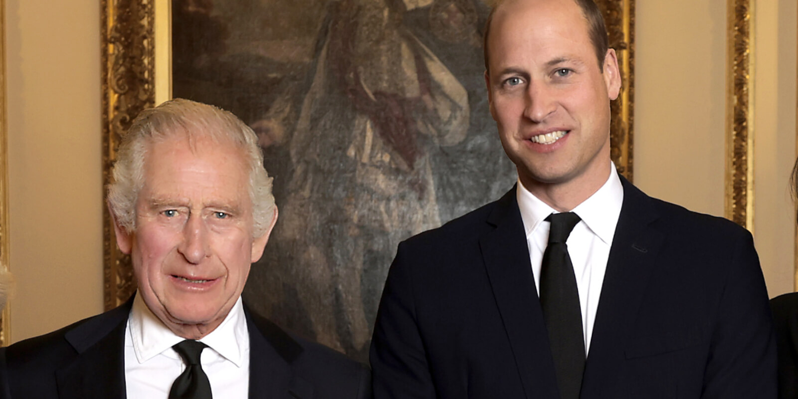 King Charles and Prince William in a formal portrait.
