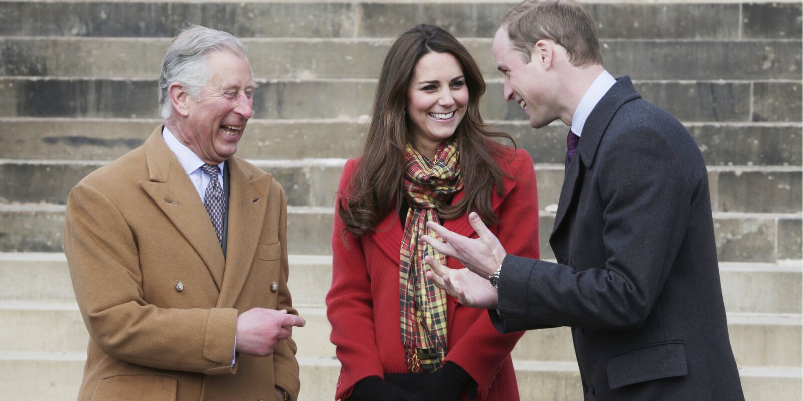 King Charles, Kate Middleton and Prince William photographed in 2013.