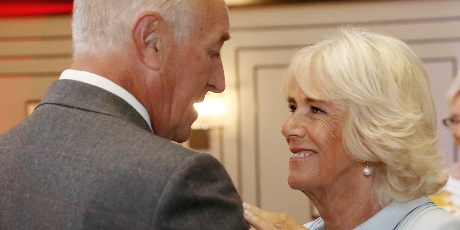 Len Goodman and Camilla Parker Bowles dance together in 2019.