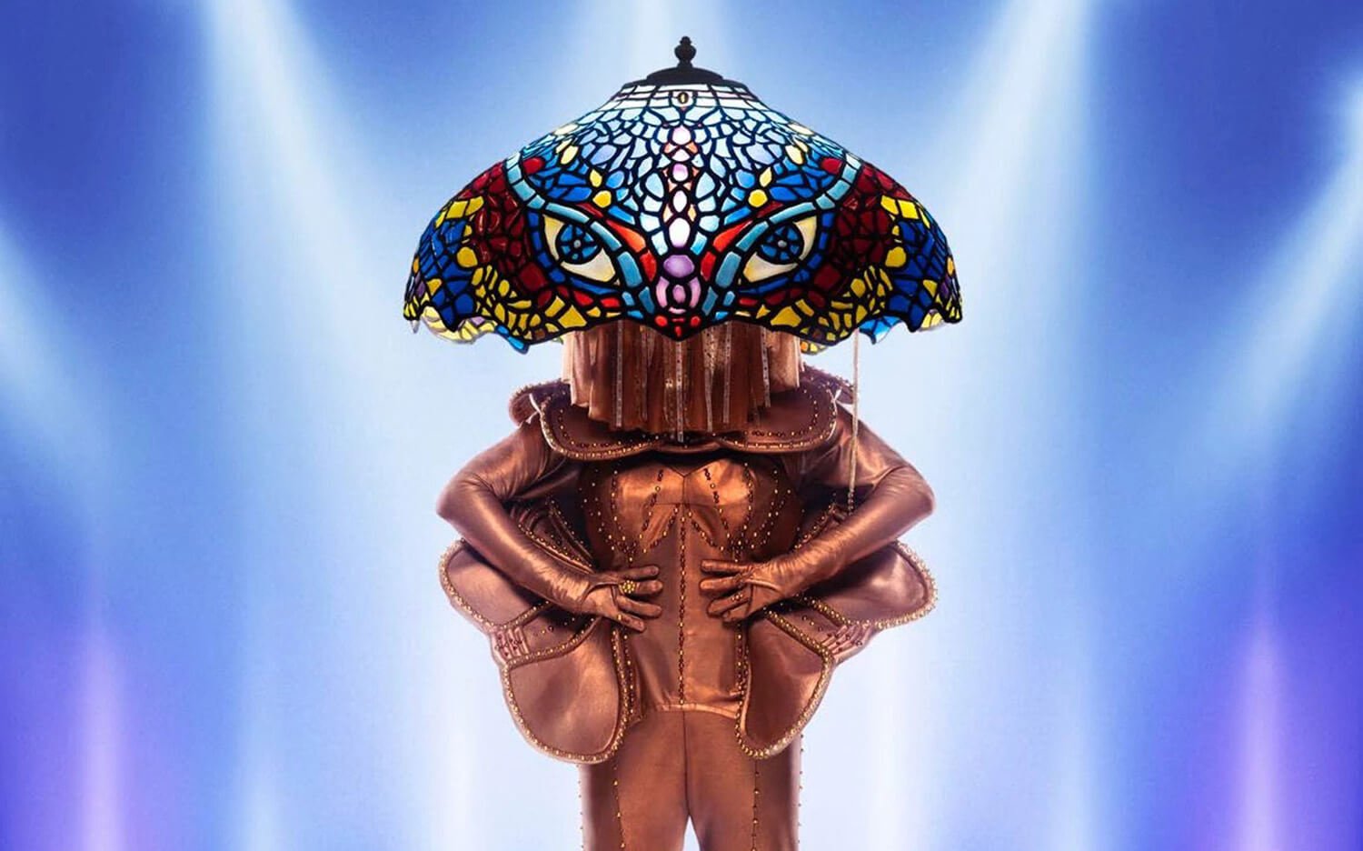 Blue promo poster for Lamp on The Masked Singer Season 9