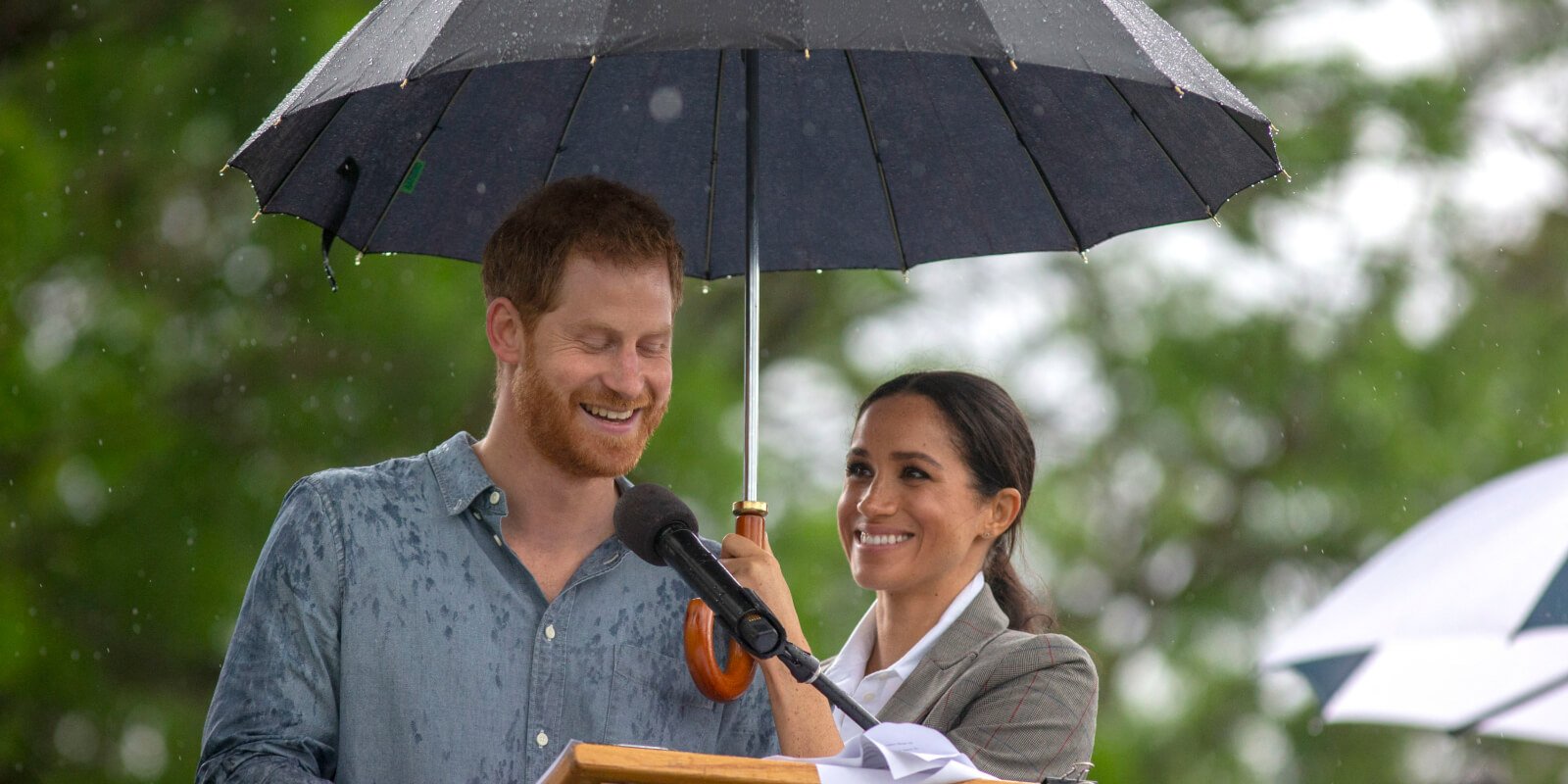 Prince Harry and Meghan Markle appear at a community picnic in Victoria Park in Dubbo, New South Wales, on the second day of the royal couple's visit to Australia in 2018.