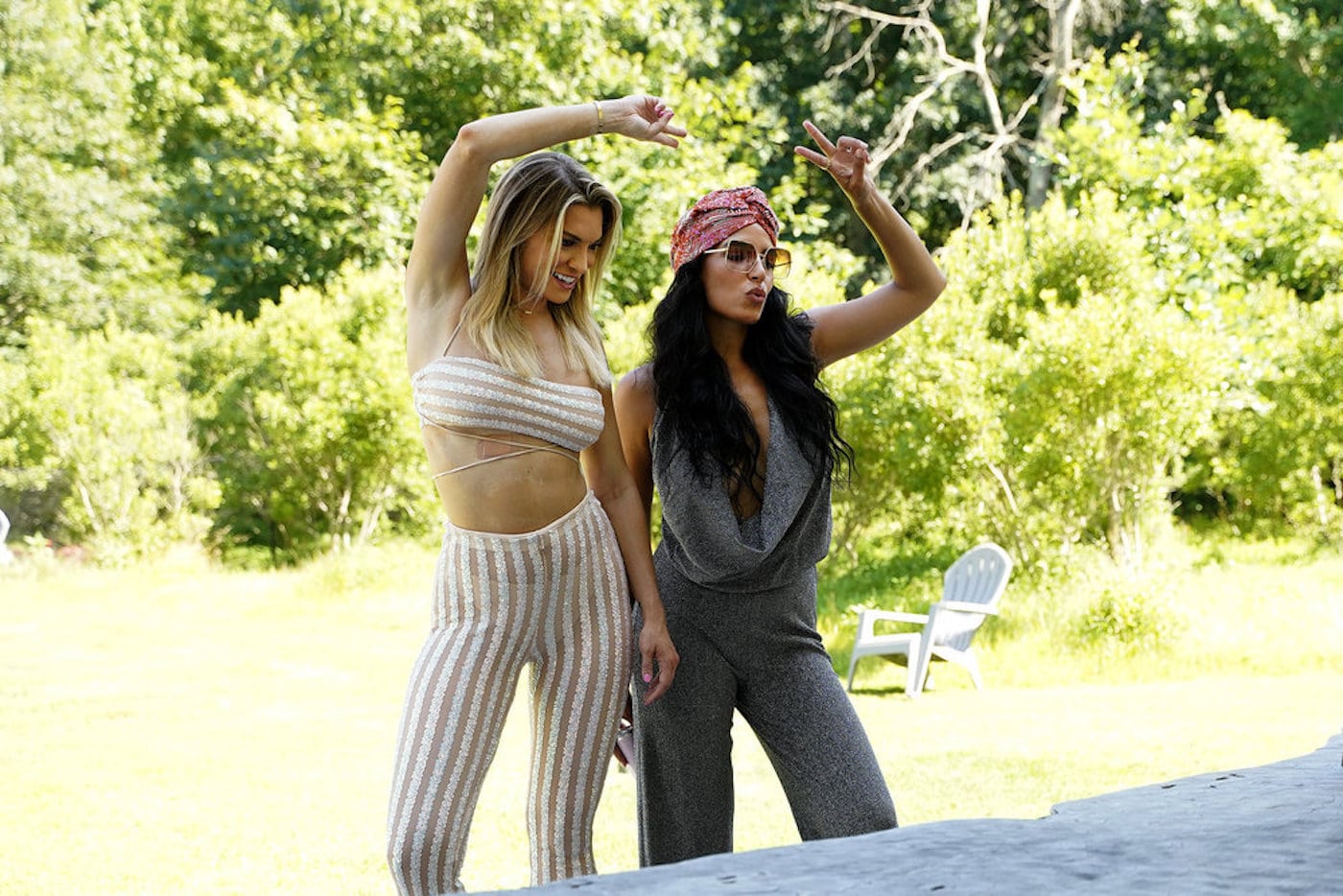 Lindsay Hubbard, Danielle Olivera from 'Summer House' stand next to each other and pose
