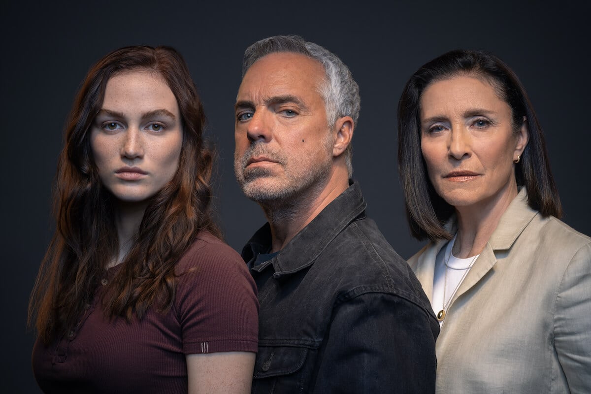 Portrait of 'Bosch: Legacy' Season 3 cast members Madison Lintz, Titus Welliver and Mimi Rogers