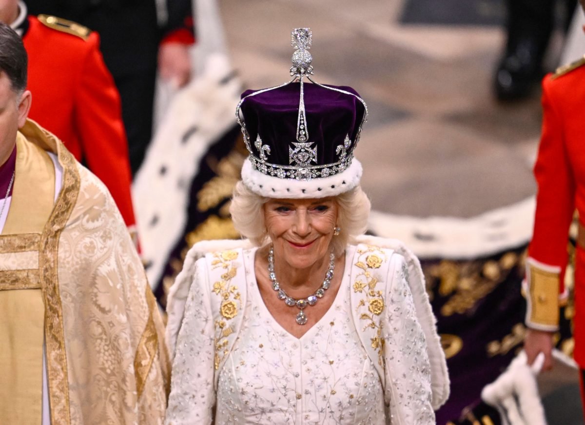 Camilla Parker Bowles departs following coronation service at Westminster Abbey