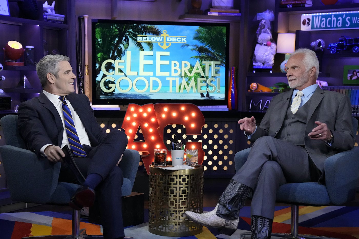 Captain Lee Rosbach from 'Below Deck' sits across from Andy Cohen on 'WWHL'