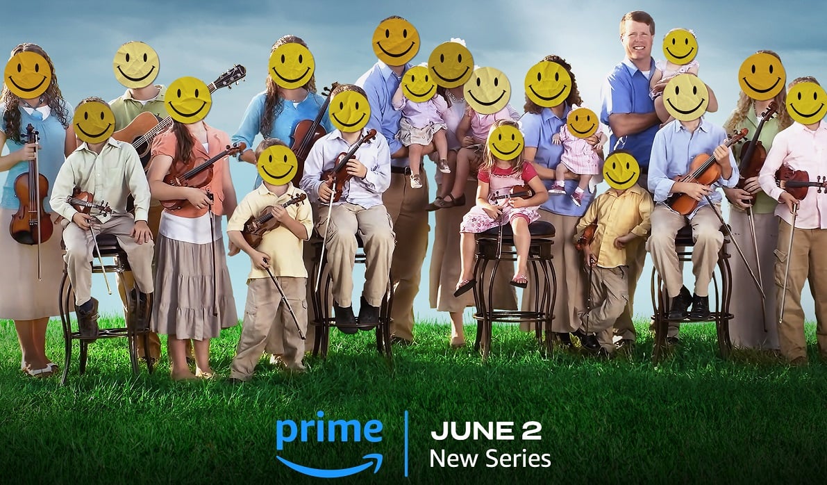 Promotional photos for 'Shiny Happy People: Duggar Family Secrets' The Amazon docuseries about the IBLP. The Bates family are not attached to the project