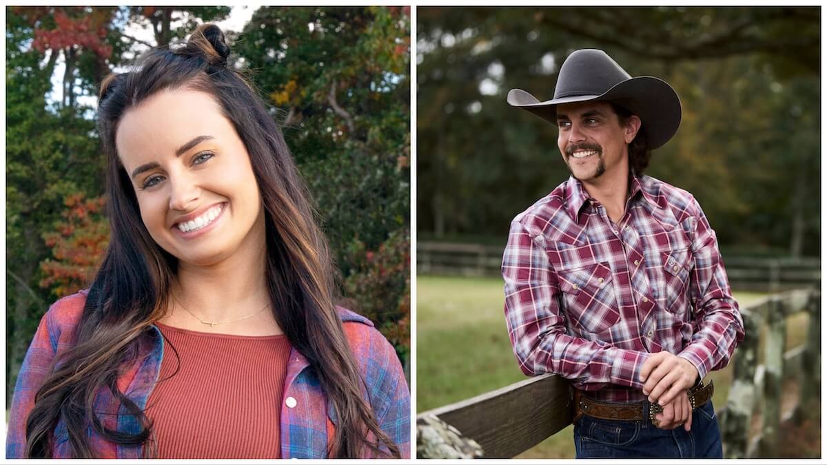 Side by side portraits of 'Farmer Wants a Wife' cast members Khelsi and Allen